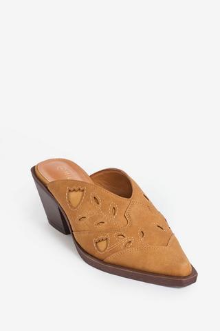 OPEN BACK BOOT TAN