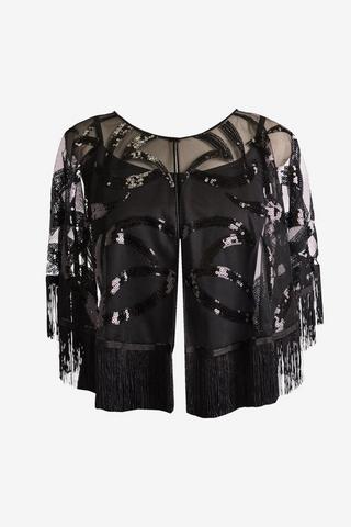 SEQUIN BOLERO BLACK