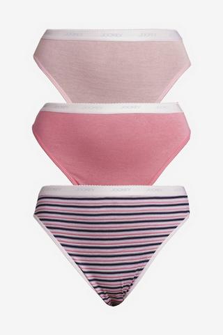3PK HI CUT PEARL SOFT STRIPE PANTIES