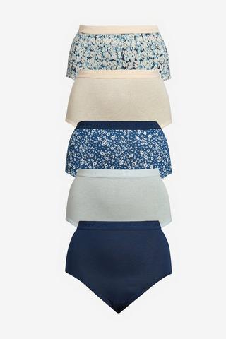 5 PACK COTTON STRETCH HIGH CUT PANTIES