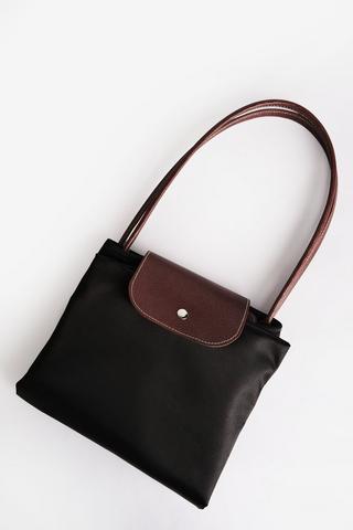 FOLDABLE NYLON BAG LARGE BLACK