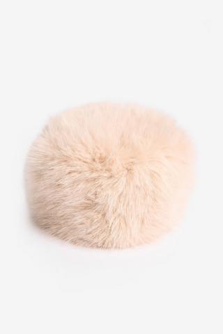 FAUX FUR HAT TAUPE