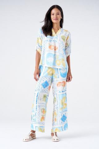 FLORAL PRINT WIDELEG PANTS