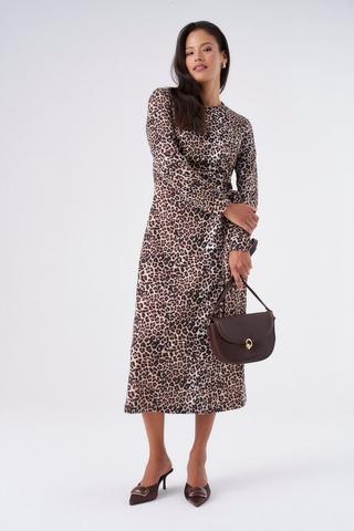 KNOT DRESS ANIMAL PRINT