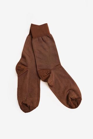 BROWN SILKY SOCKS-ONESIZE
