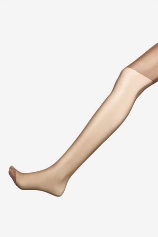 SHEER FLEECY TIGHTS NUDE