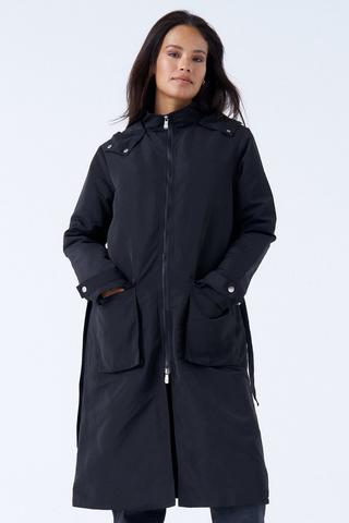 RAIN TRENCH COAT BLACK