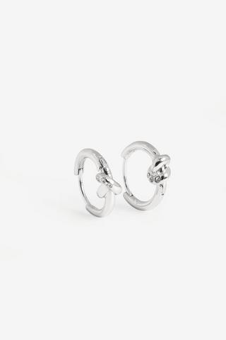 DIAMANTE KNOT HOOP EARRINGS