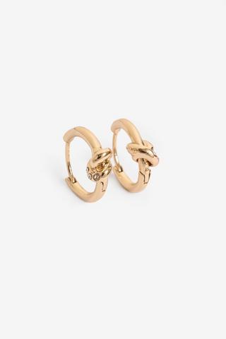 DIAMNTE KNOT HOOP EARRINGS