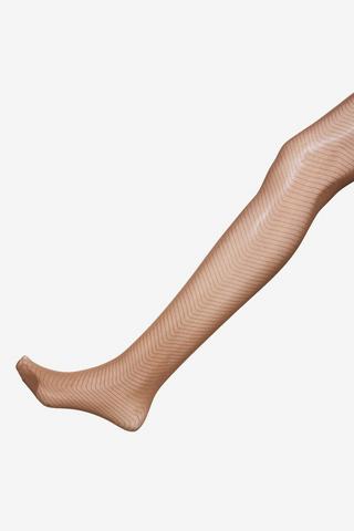 OPAQUE CHEVRON STOCKINGS