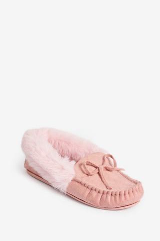 PINK MOCCASIN SLIPPER