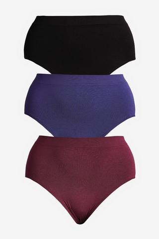 3 PACK SEAMLESS FULL BRIEF PANTIES