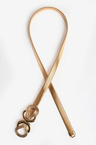 METAL STRETCH BELT GOLD-ONESIZE