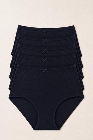 5 PACK COTTON HIGH CUT PANTIES