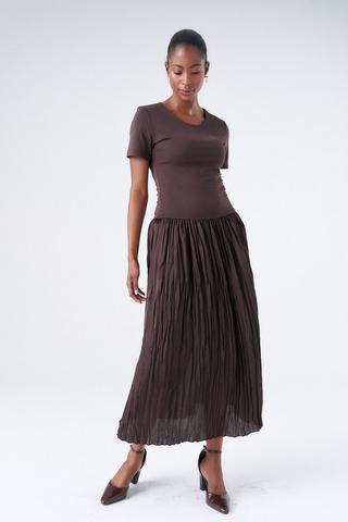 TWOFER DRESS CHOCOLATE BROWN