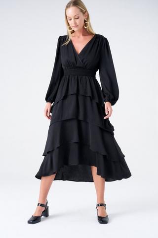 BLACK LAYERED DRESS