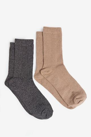 2 PACK LUREX SOCKS
