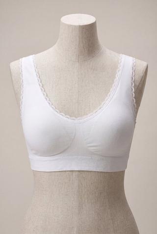 SEAMLESS PADDED BRA WHITE