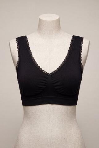 SEAMLESS PADDED BRA BLACK