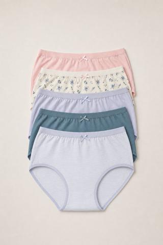 5 PACK FULL BRIEF COTTON PANTIES