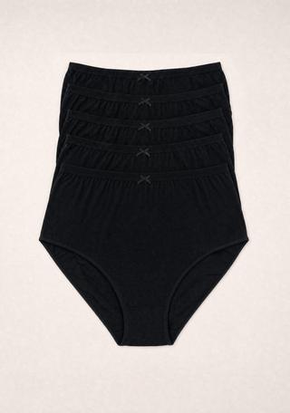 5 PACK COTTON FULL BRIEF PANTIES