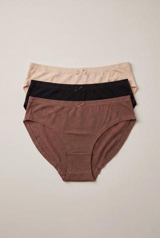 3 PACK HIGH CUT BAMBOO PANTIES