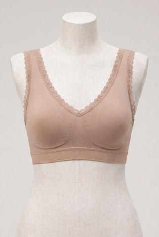 SEAMLESS PADDED BRA BEIGE