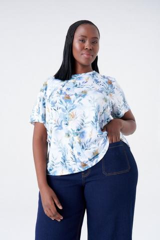 LEAF PRINTED TEE