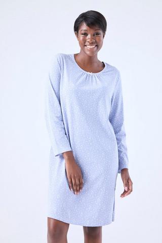LONG SLEEVE COTTON SLEEP SHIRT