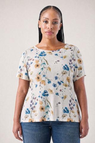 PRINTED GARDEN FLORAL TEE