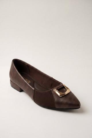 WONDERFIT POINTY PUMP CHOC