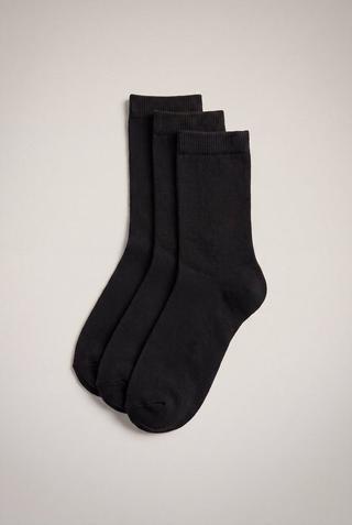 3 PACK ANKLE SOCKS BLACK