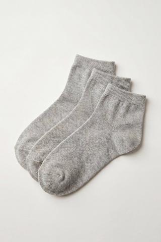 3 PACK TRAINER SOCKS GREY