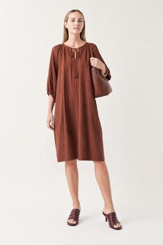 ALINE DRESS CHOC BROWN