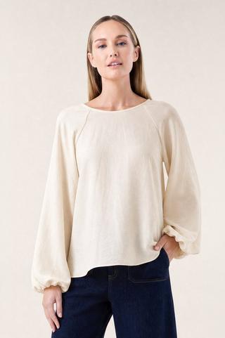 CREAM BOXY TOP