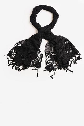 LACE SCARF BLACK