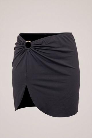 BLACK SWIM SKIRT