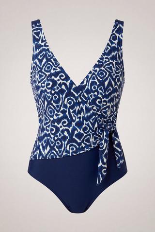 FLORAL WRAP ONE PIECE SWIMSUIT