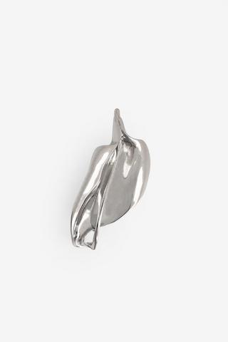 SILVER ORCHID BROOCH