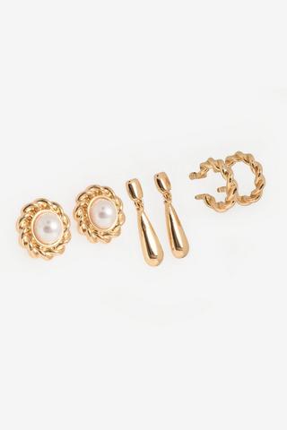 3 PACK ASSORTED EARRINGS