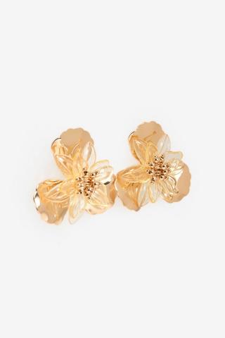 ABSTRACT FLOWER STUD EARRINGS