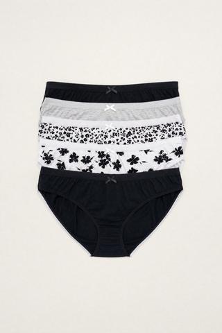 5 PACK COTTON HIGH CUT PANTIES