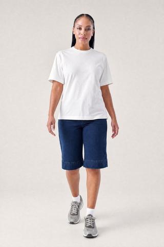 DENIM PULL ON CAPRI INDIGO
