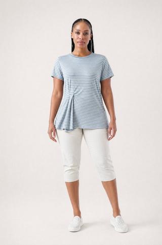 PULL ON TWILL CROPS WHITE