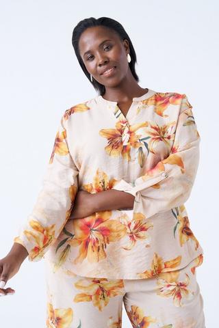 PRINTED HENLEY TOP