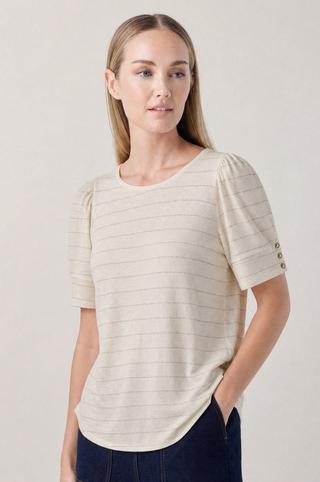 TEXTURED BOXY TOP STRIPE