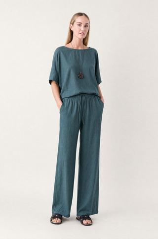 ELASTICATED PANTS TEAL