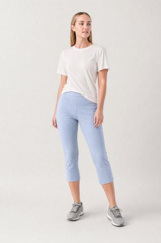 CROP PULL ON TWILL BLUE
