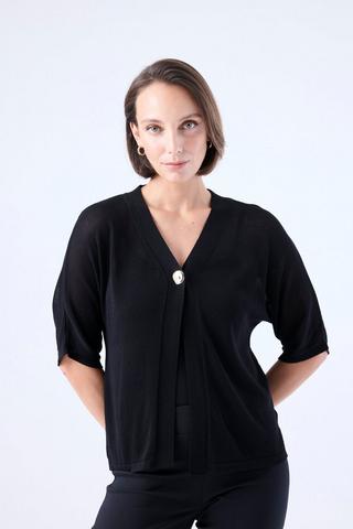KNIT CARDIGAN BLACK