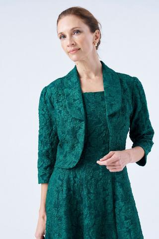 JAQUARD BOLERO EMERALD GREEN